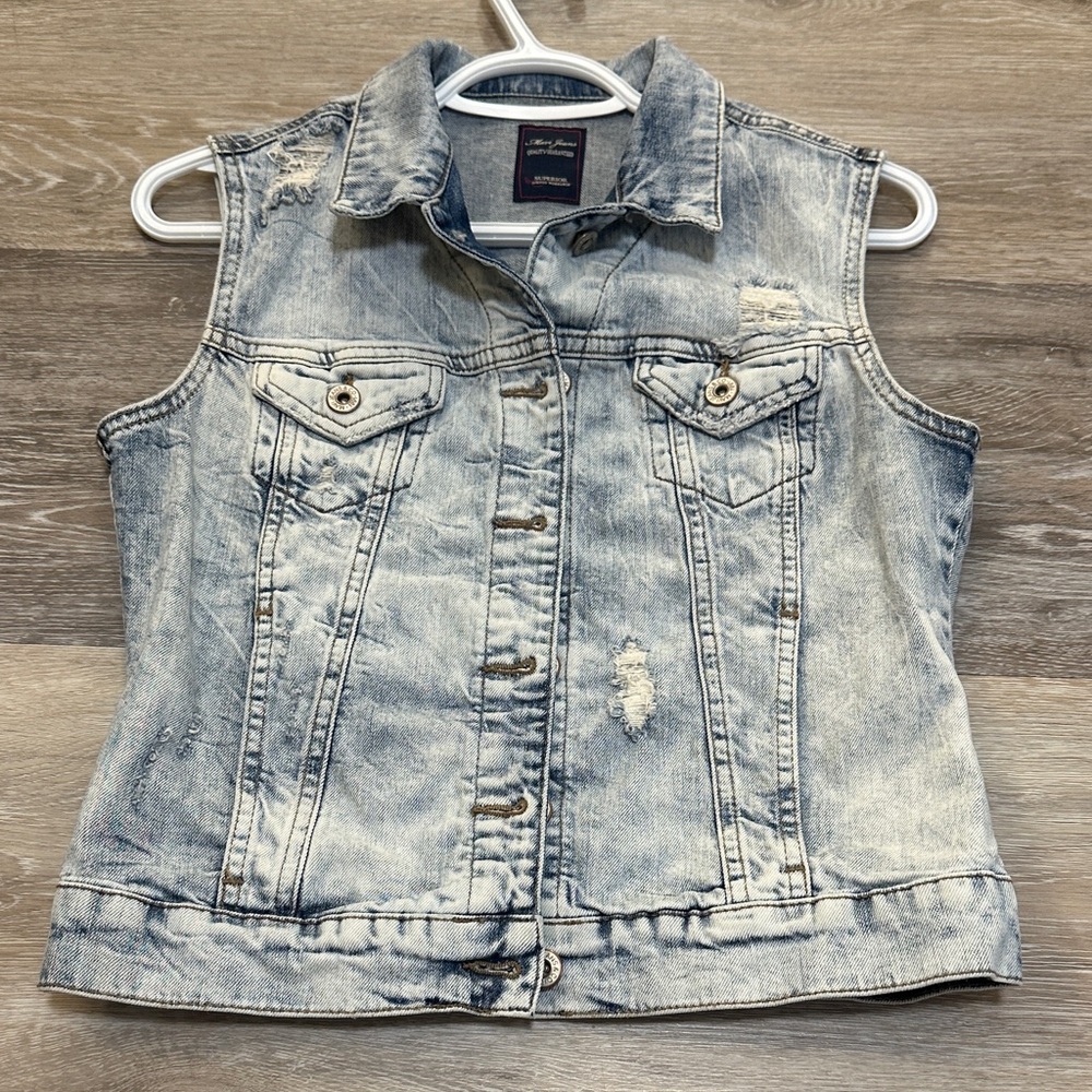 Mavi Jeans Distressed Denim Vest